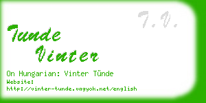 tunde vinter business card